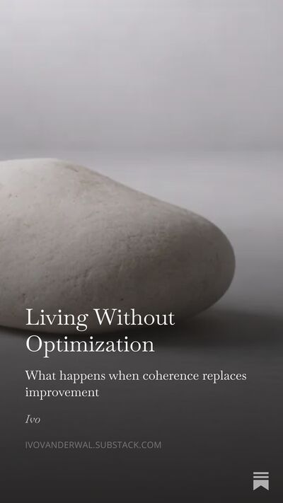 Living Without Optimization