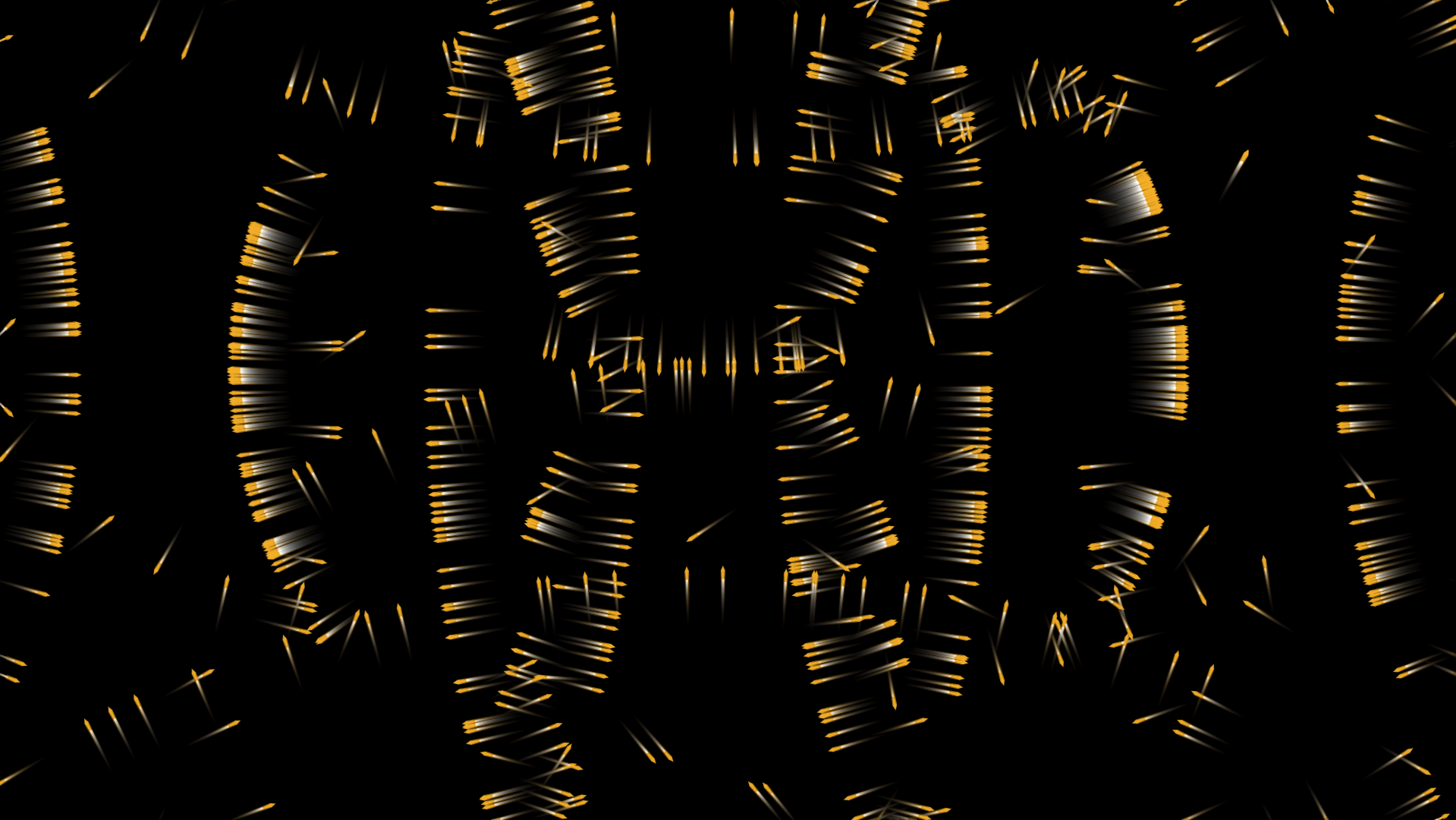 Gold segments distributed through a dark field